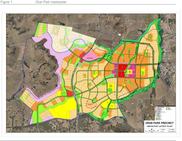 Figure 1.  Oran Park masterplan 