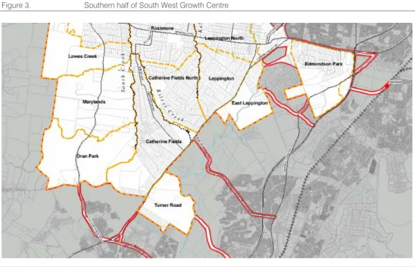 Figure 3.  Southern half of South West Growth Centre 