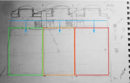 Figure 15. Schematic drawing showing parallel access to different spaces. 
