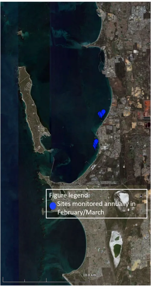 Figure 3.   Location of contaminants in marine waters monitoring sites. 
