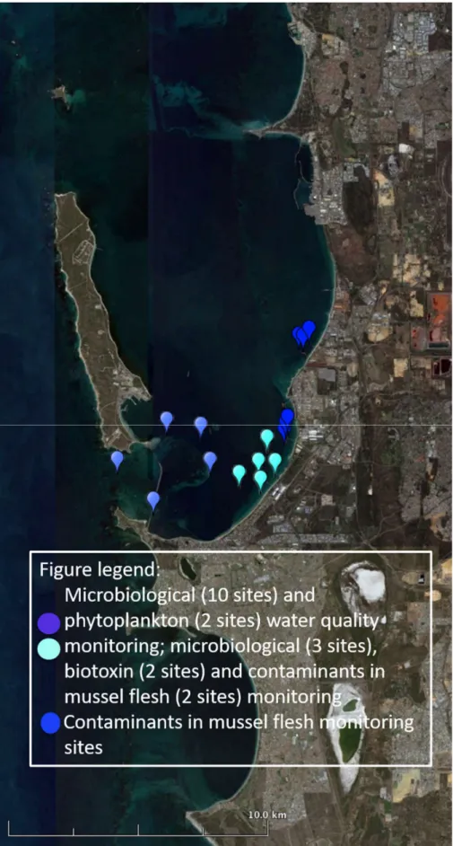 Figure 6.   Location of seafood quality monitoring sites. 