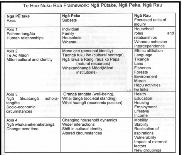 Fig 1:  Te Hoe Nuku Roa Framework 