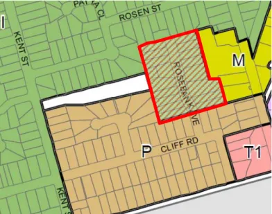 Figure 14  Rosebank Avenue Heritage Conservation Area (in red shaded area).  