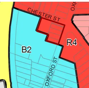 Figure 17  Extract of zoning map as exhibited (left) and with recommended changes (right) for 3‐5  Pembroke Street 
