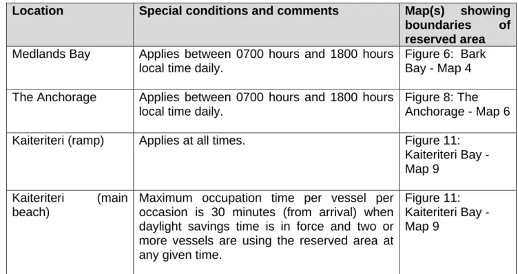 Figure 6:  Bark  Bay - Map 4  The Anchorage  Applies between 0700 hours and 1800 hours 