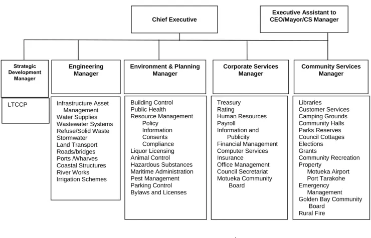 Figure 2: Tasman District Council Organisation Structure 