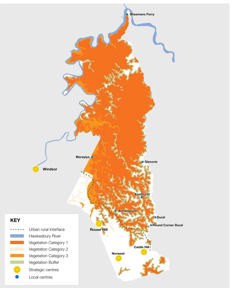 Figure 7: Bushfire risk within The Hills Shire