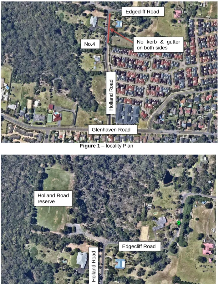 Figure 2 – Edgecliff Road and Holland Road Reserve 