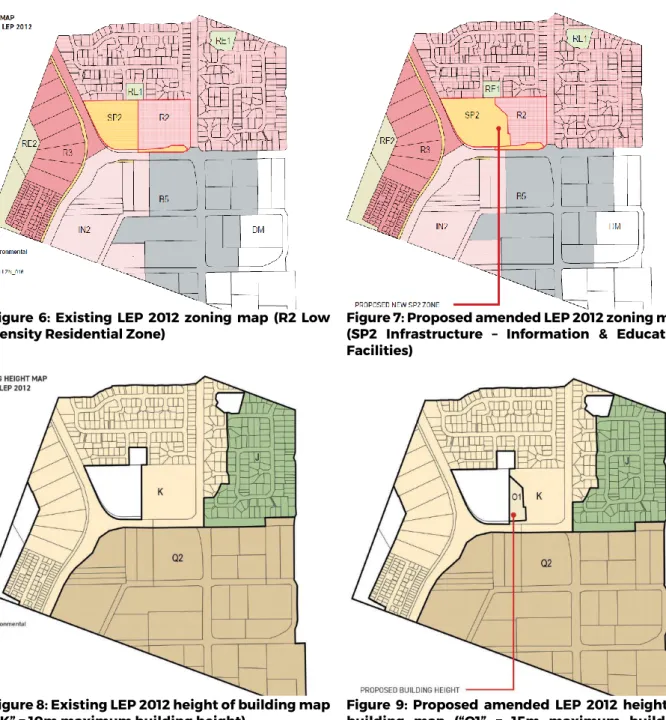 Figure 7: Proposed amended LEP 2012 zoning map  (SP2  Infrastructure  –  Information  &amp;  Education  Facilities) 