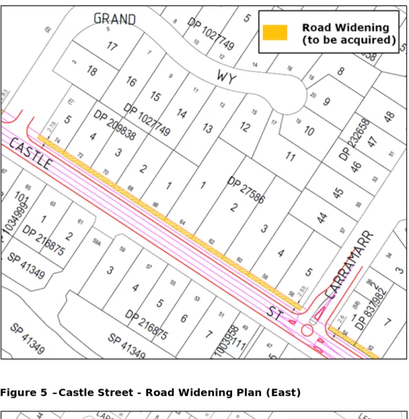 Figure 4 – Castle Street - Road Widening Plan (West)  