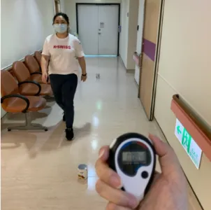 圖   3-3-7  測驗五公尺行走速度之示意圖
