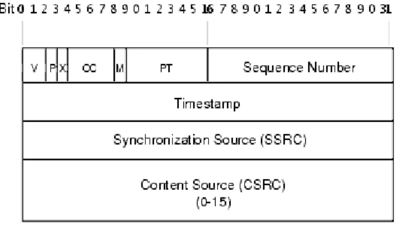 圖 2-8  RTP data-packet header format 