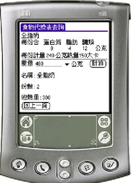 圖 D22 食物代換表畫面(六) 