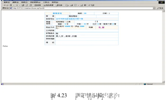 圖 4.23   詳細情況輸出畫面 