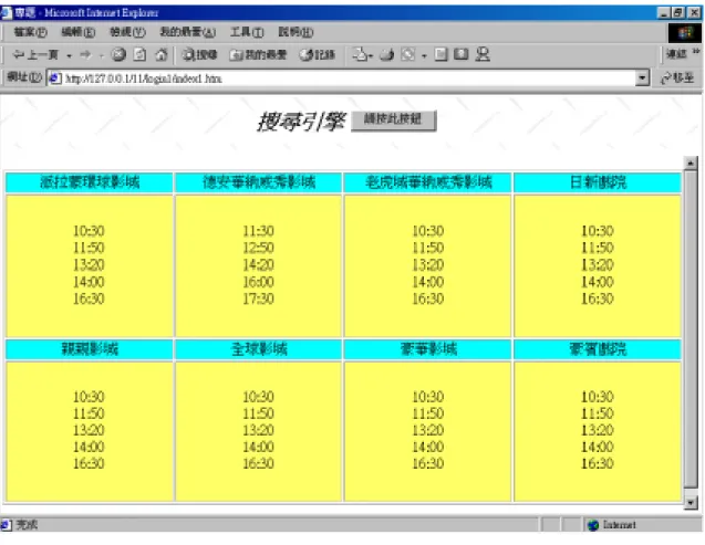 圖 4-14 查詢時刻表輸出畫面 