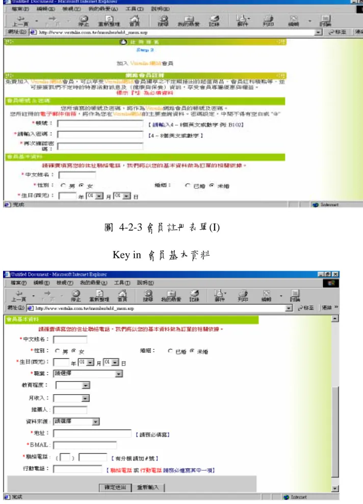 圖 4-2-4 會員註冊表單(b) 