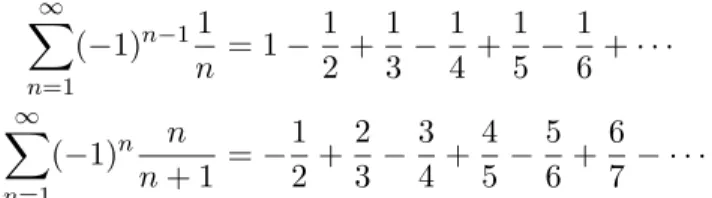 Figure 1: Alternating series test.