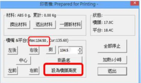 圖 2-10-5 名片與噴頭有些許摩擦即可該高度設定為噴頭高度 