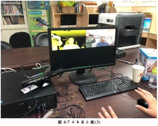 圖 4-7 成果展示圖(3)  4.5 操作手冊 功能一  以實際的硬體設備來說，按下指紋辨識器按鈕，指紋辨識將會亮燈，要 在四秒內掃描指紋，如四秒內沒掃描將自行關閉。  將手指放在指紋辨識器上進行掃描與檢查是否有資料。如有資料，繼電 器會發出聲音；發音器會依照有無資料進行確認，如果有資料會發出長音， 相反的若無資料則會發出短音，讓使用者可以知道自己有沒有資料。   功能二  以手機操作來說，可以進入管理者提供的網址進行新增指紋的動作。   輸入 ID 三碼按下新增指紋，將手指放在指紋辨識器上，進行指紋掃描