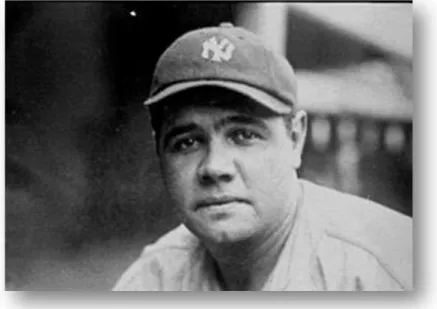 圖 2- 1 貝比．魯斯 （ Babe Ruth ）  投手，紅襪波士頓隊 