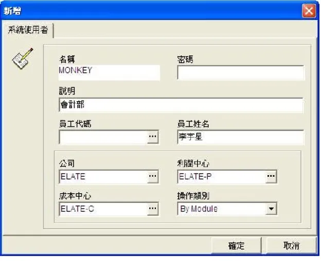 圖 40 圖 4-34 使用者權限設定圖-採購組 