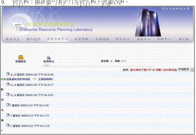 圖 4-46 留言板 
