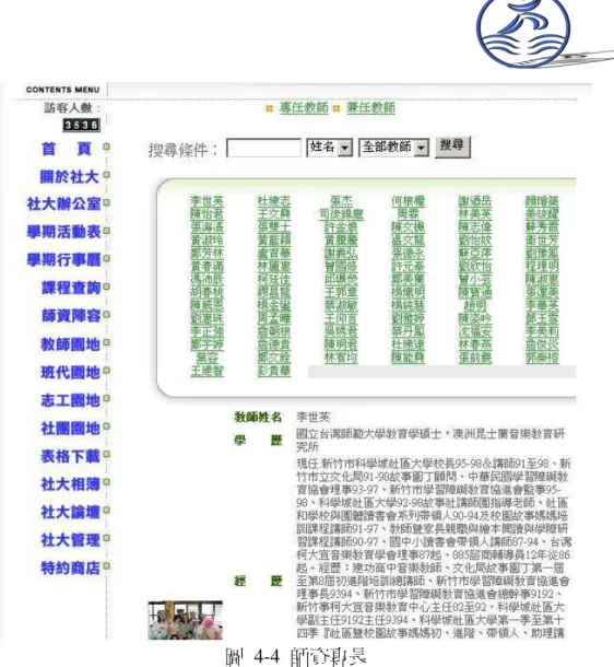 圖  4-4  師資專長 