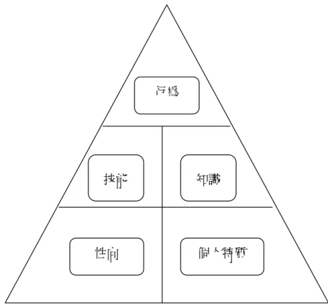 圖 2-1： Anntoinette D. Lucia and Richard Lepsinger,1999：7. 能力金字塔