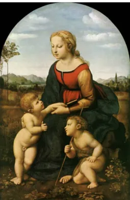 圖 4-2-4，拉斐爾， 《圈椅中的聖母》 ， 1514 年，71cm 