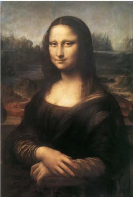 圖 2-1：達文西，〔蒙娜麗莎〕，1503~5，油彩、木板，77 x 53 cm，巴黎：羅浮宮。 
