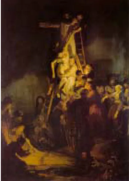 圖 七   林 布 蘭   基 督 落 架 圖     1634  油 彩 • 畫 布   158 x 117cm  俄 羅 斯 聖 彼 得 堡 艾 米 塔 吉 博 物 館