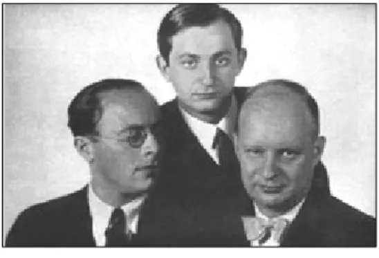 圖 5.  亨德密特與柏林音樂院的同事  共組弦樂三重奏，最右邊為亨德密特           