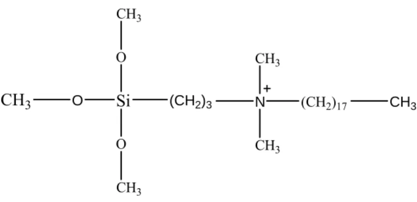 圖 1-3 3-(trihydroxysilyl) propyldimethyloctadecylammonium chloride 