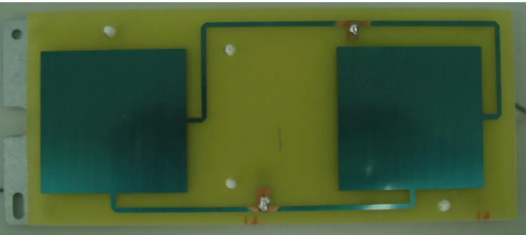 Fig. 3.16 Prototype of 2 by 1 dual polarization antenna array