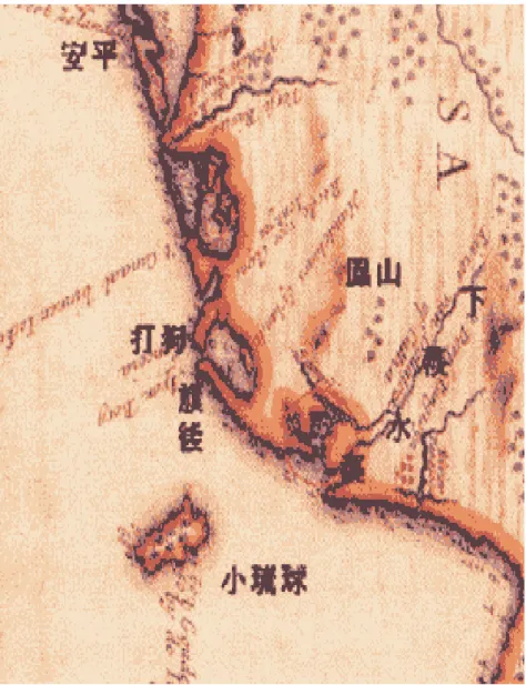 圖  3-1：荷蘭早期打狗地區地圖 