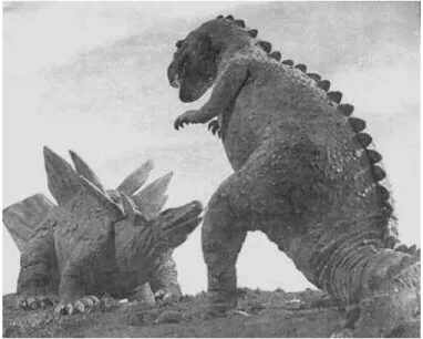 圖 2-17 《史前史之旅》(Journey into Prehistory , 卡爾‧齊曼 (Karel Zeman) ,1955)  黑白劇照