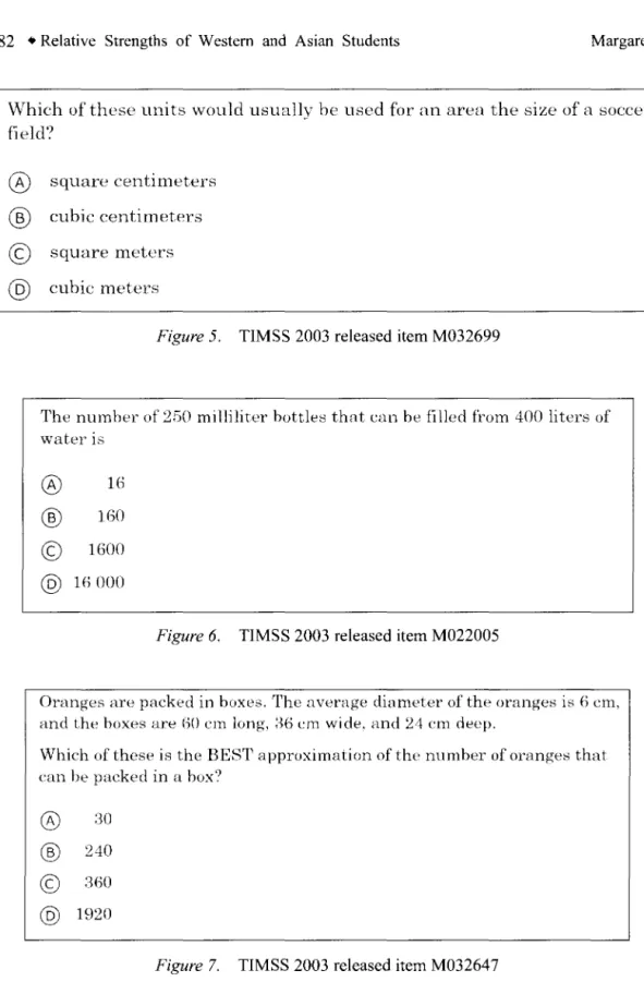 Figure 5. TIMSS 2003 released item M032699