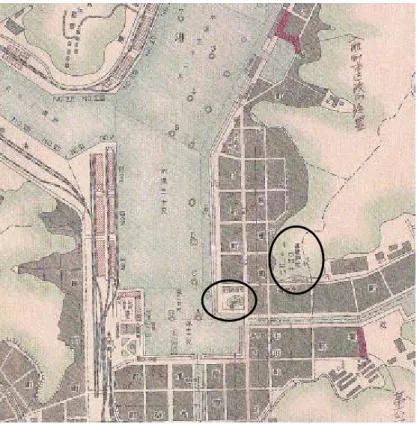 圖 5-1-15    基隆全圖(1930)，國史館臺灣文獻館藏；局部圖 
