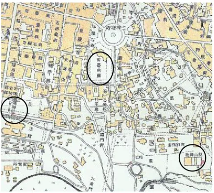 圖 5-1-5    臺南市全圖(1915)，南天書局藏；局部圖 