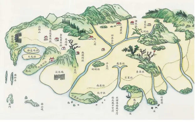 圖 3-5  雍正元年台灣圖 