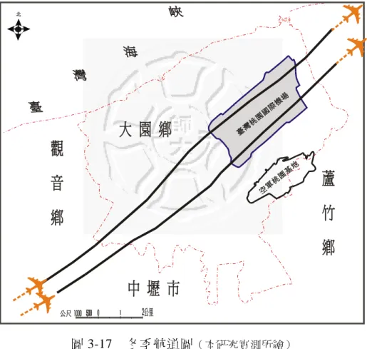 圖 3-17  冬季航道圖 （本研究實測所繪） 