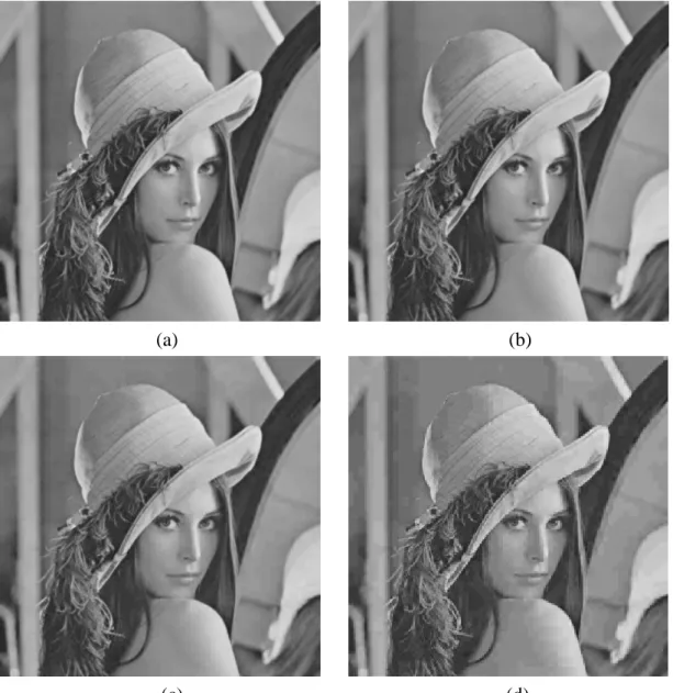 Fig. 4.3. Visual appearances of the watermarked images are obtained by constant  quantization steps