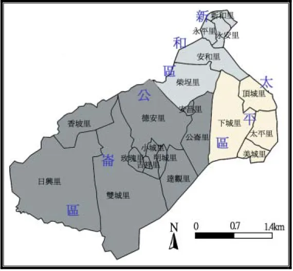 圖 3-1-3d  2002 年安坑地區里界圖 