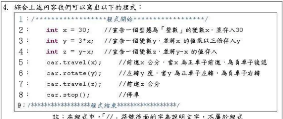 圖 3-7 範例題參考答案 