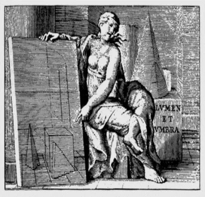 圖 7    Charles Errard, frontispiece to the Life of Poussin,  from G.P. Bellori, Vite de’ pittori, scultori et architetti                                                        moderni, 1672             