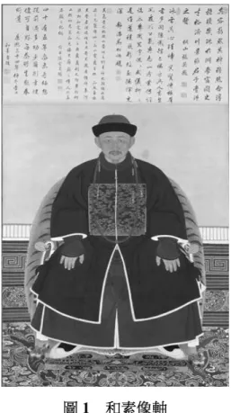 圖 1  和素像軸  資料來源：佚名，《和素像軸》，北京故宮博物院網站， https://goo.gl/N2t29m 。 和素是清初翻譯大家阿什坦的次子，家學淵源讓他自幼 嫺熟 滿、漢兩種語言。《七本頭》中的《潘氏總論》與《黃石公素書》 即為阿什坦的示子教材。《潘氏總論》是阿什坦譯自元人潘榮《資 治通鑒總要通論》的作品。根據和素的說法，阿什坦認為該譯本 的漢文文旨適中合致，清文詞句曲折極達，故要求其子「誦習講 讀」。 21 阿什坦所譯的《潘氏總論》後由和素重編，再收入《七本 頭》之中。《黃石公素書》則是清初