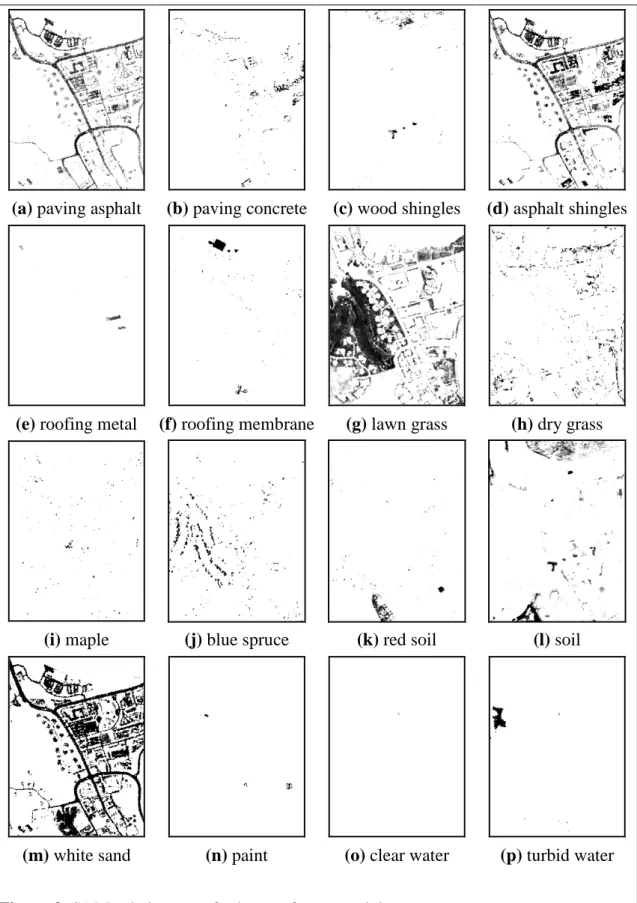 Figure 9. SAM rule images of urban surface materials
