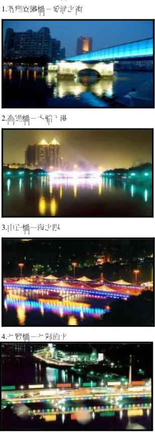 圖 5-1-1 愛河七橋夜景圖組 