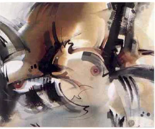 圖 4-2-3：「 希 望 的 珍 珠 」， 56  ×  76 cm， 複 合 媒 材 。 資 料 來 源 ：  