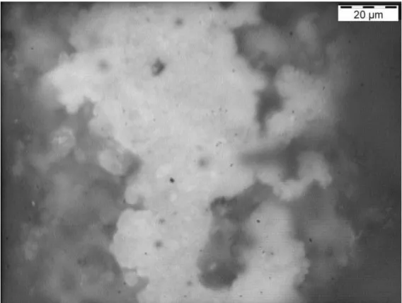 Fig. 4.17 Optical microscope photograph of waveguide fabricated by  using Nd:YAG laser writing in SOI, with writing power of 90% to 35W